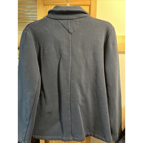 Tommy Hilfiger Double Breasted Sweatshirt Large Navy Blue Long Sleeve 4 Button - Picture 8 of 10